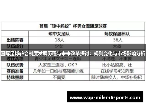 国际足球转会制度发展历程与未来改革探讨：规则变化与市场影响分析